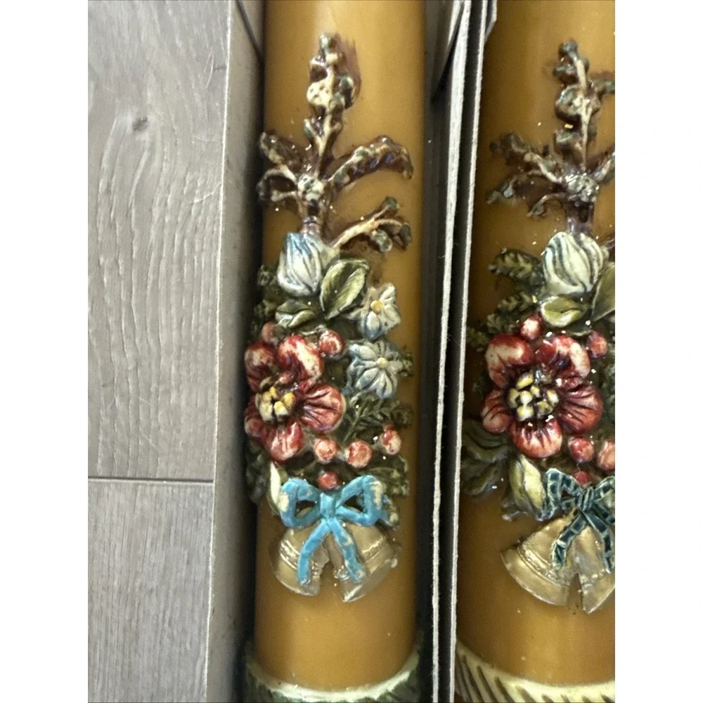 2 Pcs Vintage Paschal candle Christmas Large 12